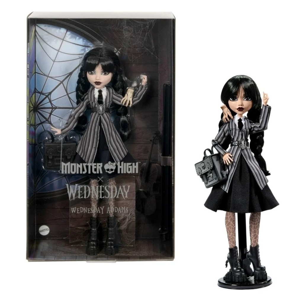 Monster High X Wednesday Adams Family Fashion Doll NEW